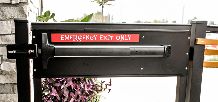 emergency push bar installation in Mira Loma